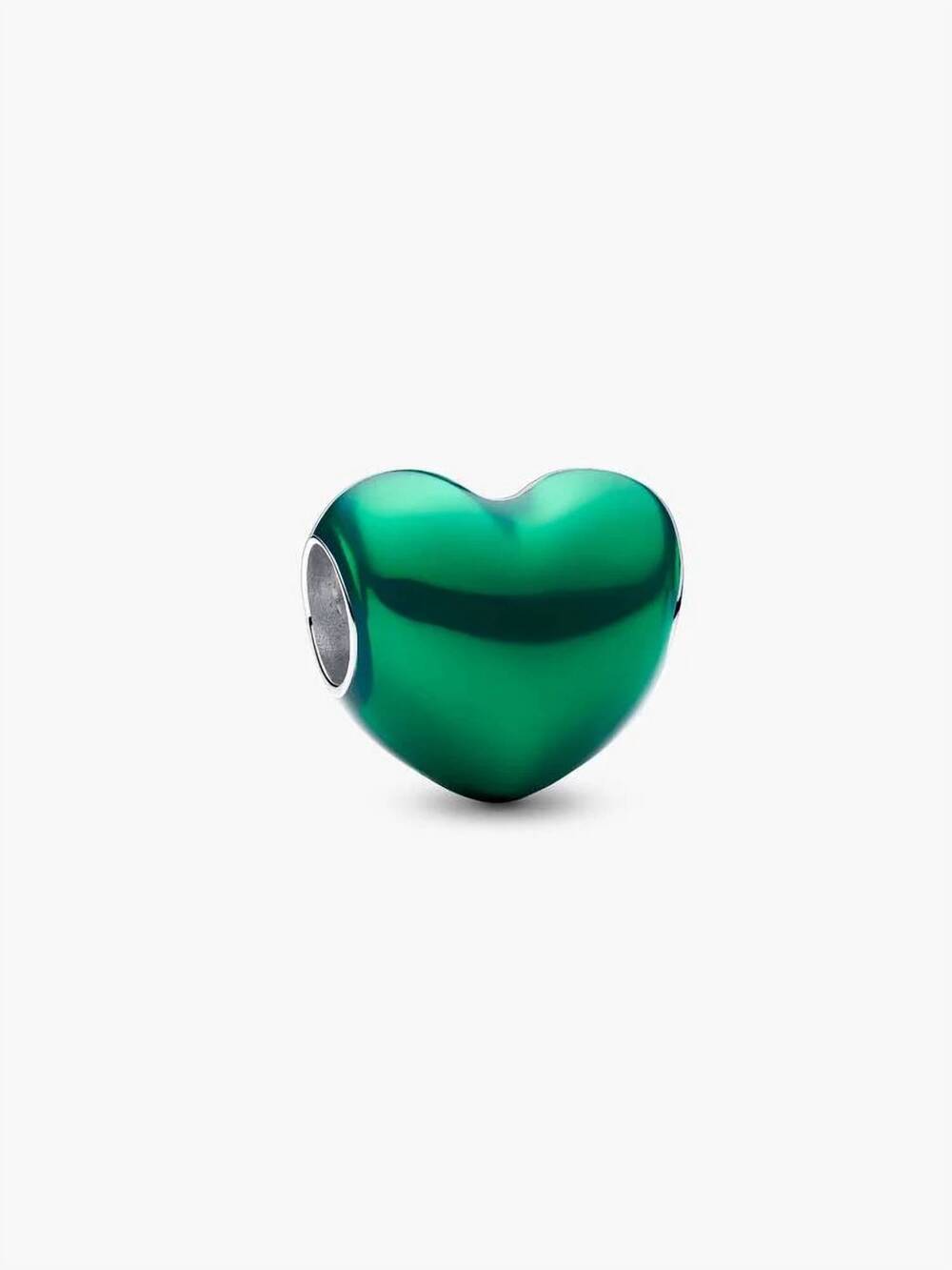 NEW PANDORA metallic heart charm in silver
